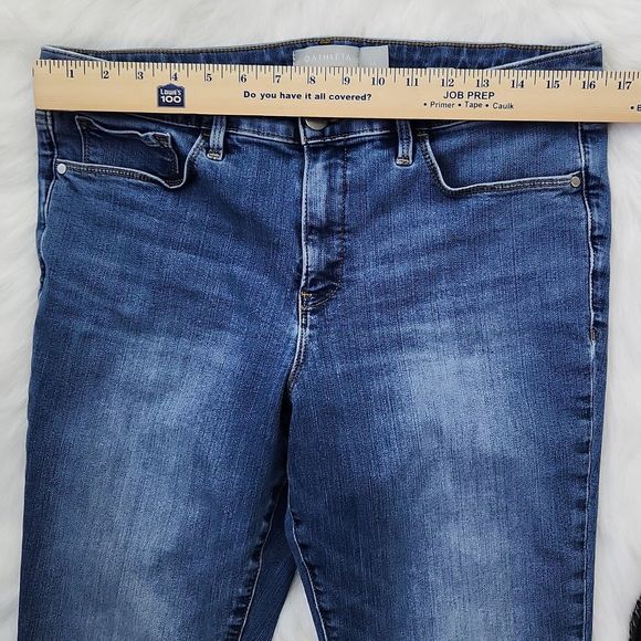 Athleta Sculptek Skinny Azure Wash Travel Hiking Jean #351674 size 14 - Picture 6 of 11